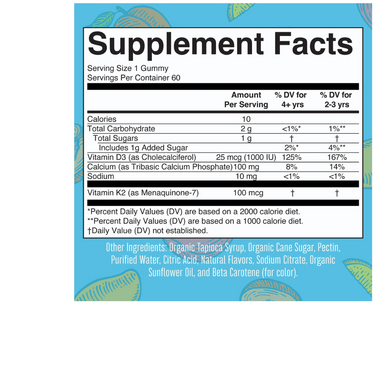 K2 + D3 Calcium Gummies